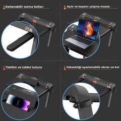 Slazenger Smart Katlanır-Ofis Masalı-Eğimli-Hazır Kurulumlu Koşu Bandı